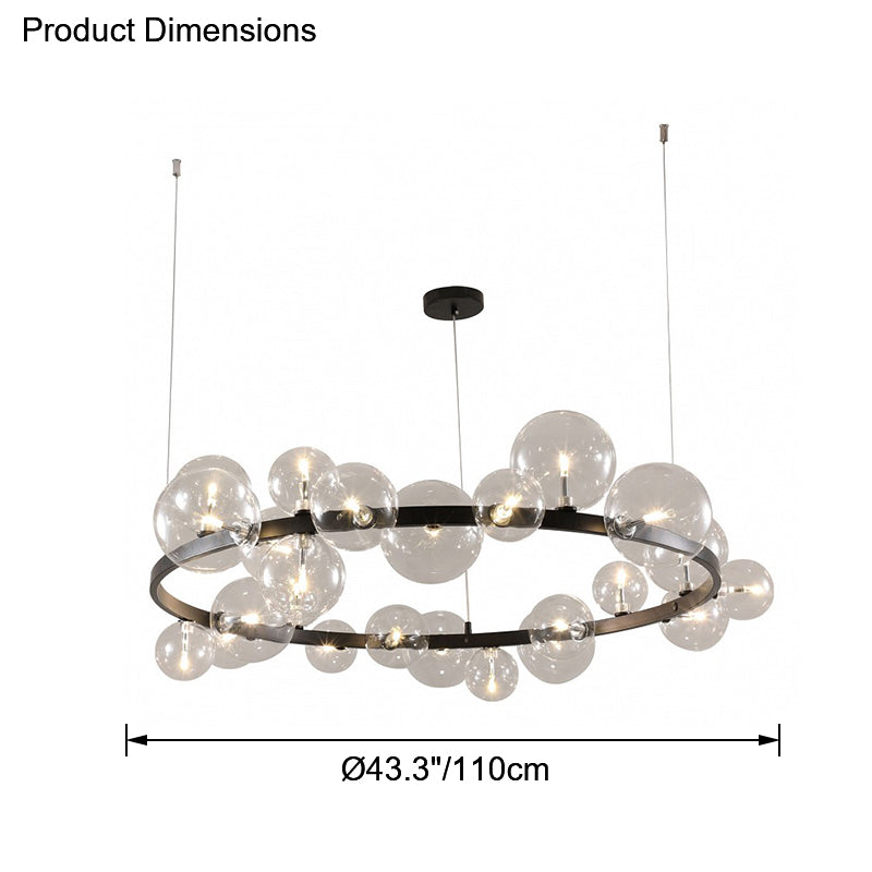 Circular Glass Bubble Chandelier – Glass detail 28
