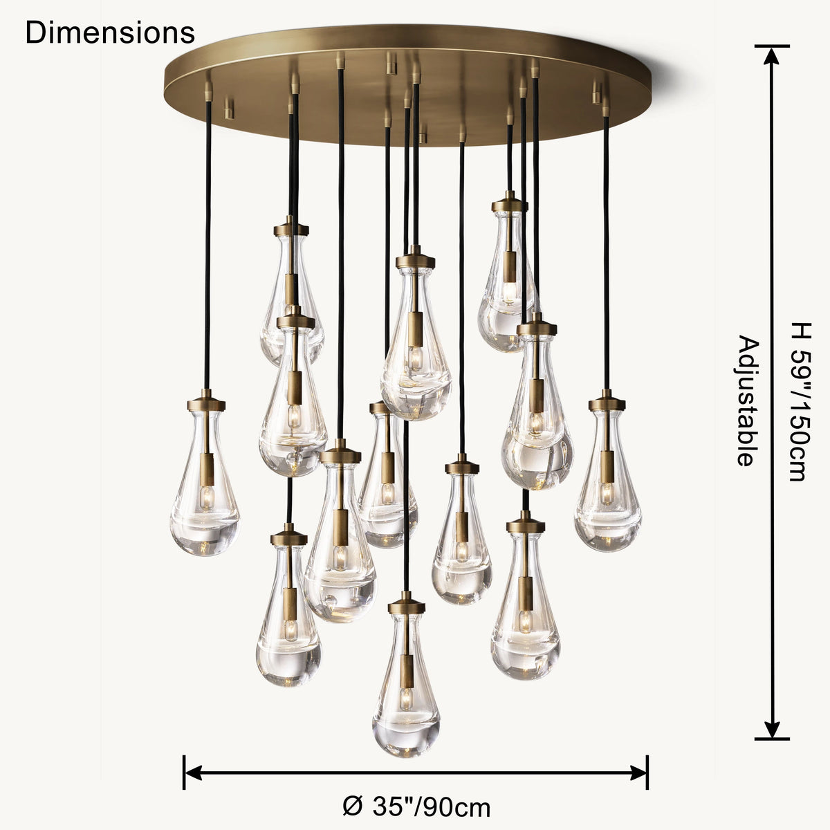 Raindrop Glass Chandelier – Glass detail 24