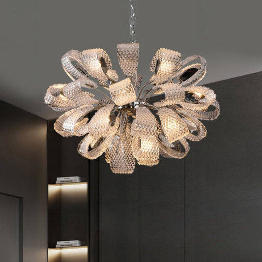 Art Glass Flower Chandelier