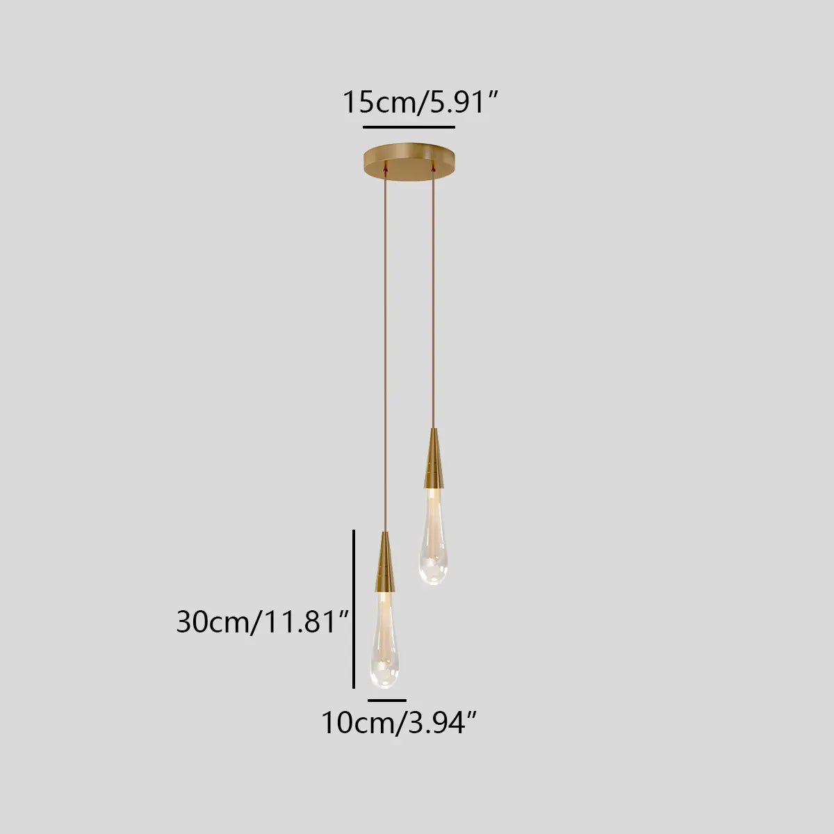Drop Crystal Chrome Pendant Light for Bedroom – Crystal detail 10