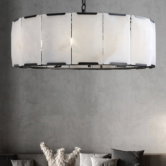Modern Round Alabaster Chandelier