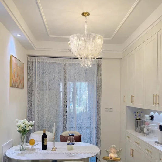 French Crystal Bead Chandelier