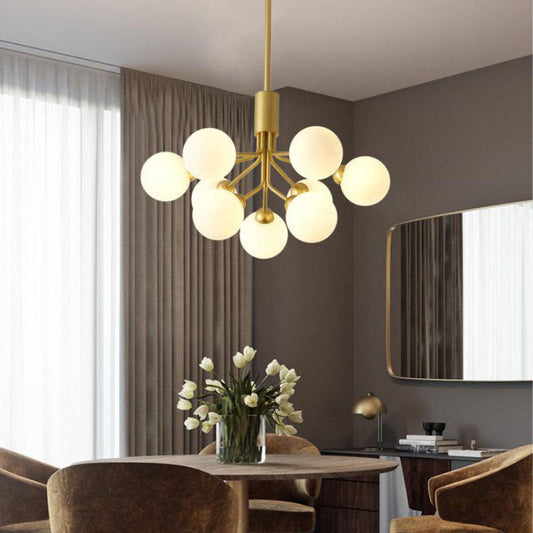Modern Frosted Glass Globe Chandelier