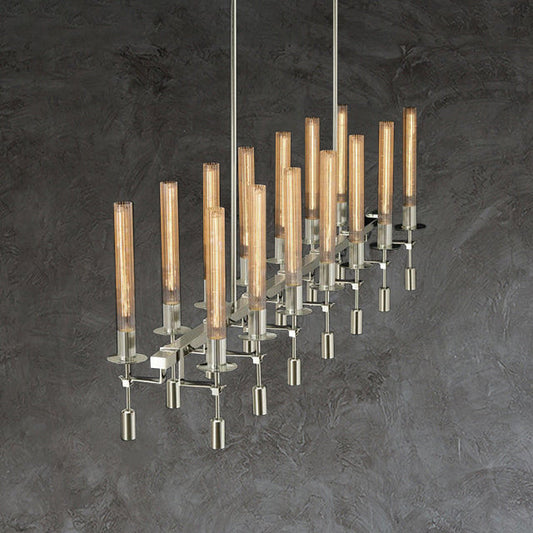 Candelabra Linear Glass Tube Chandelier