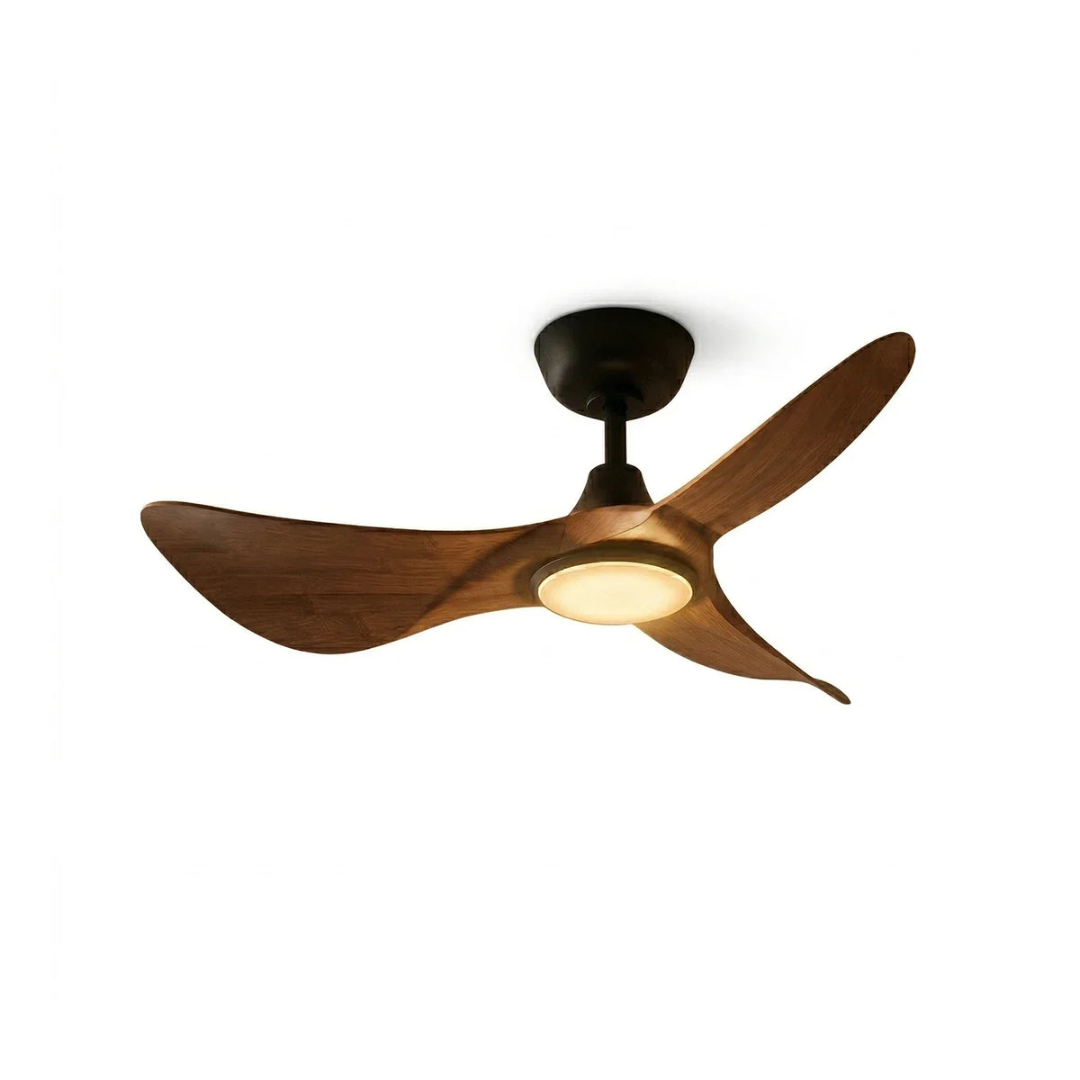 3-Blade Volant Sculptural Copper Ceiling Fan Light – Copper detail 12