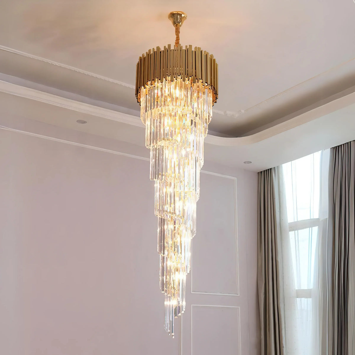 Bourbons Louis 2-Story Steel Chandelier – Steel detail 5