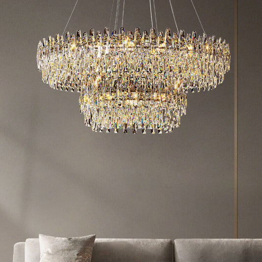 Tiered Crystal Chandelier