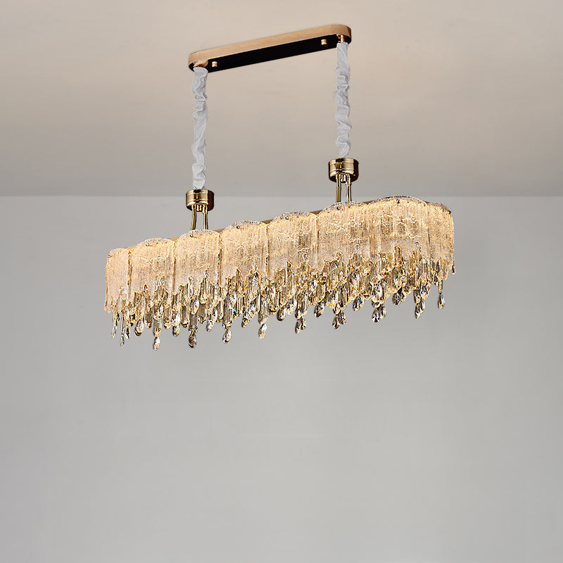 Modern Gold Fringe Crystal Chandelier – Crystal detail 15