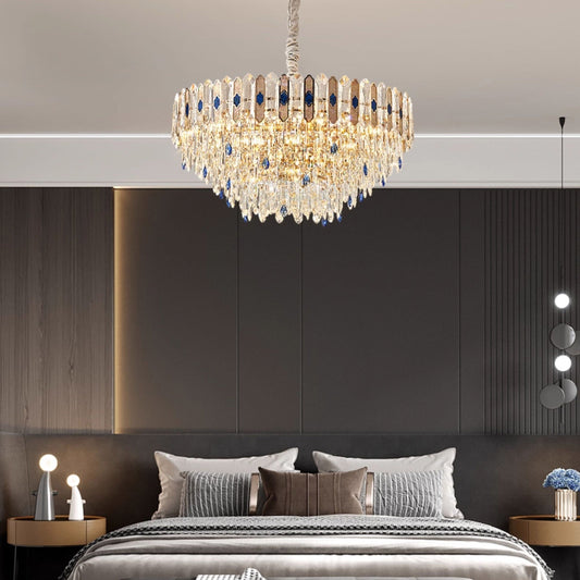 Tiered Round/Oval Crystal Chandelier