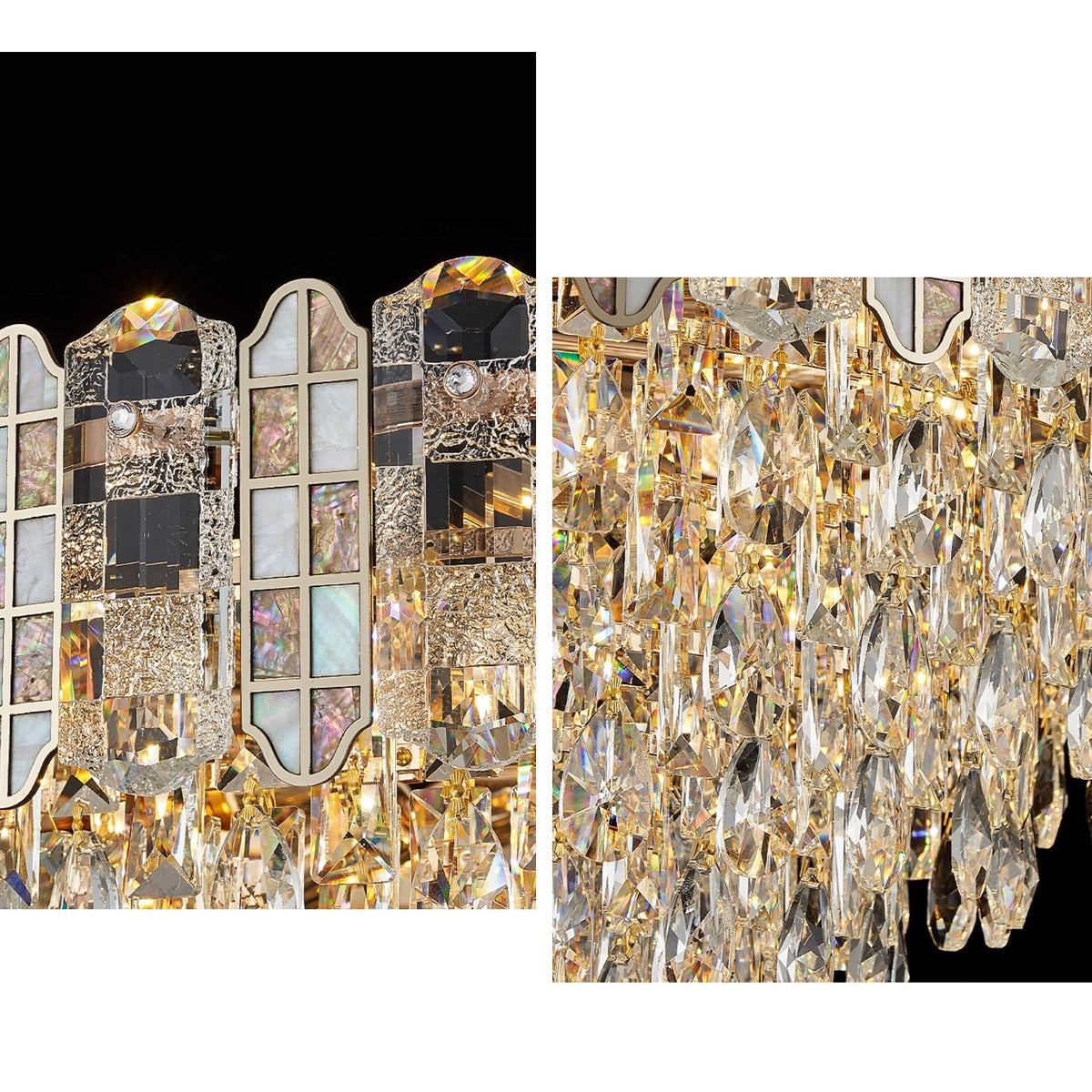 Large Tiered Crystal Chandelier – Crystal detail 7