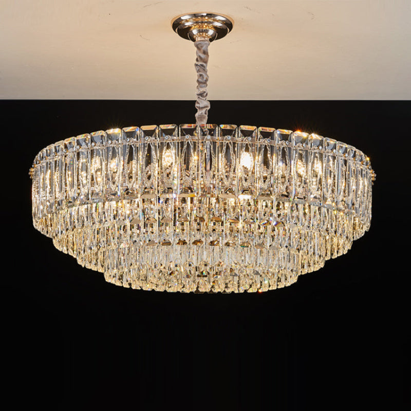 Modern Stepped Crystal Chandelier – Crystal detail 11