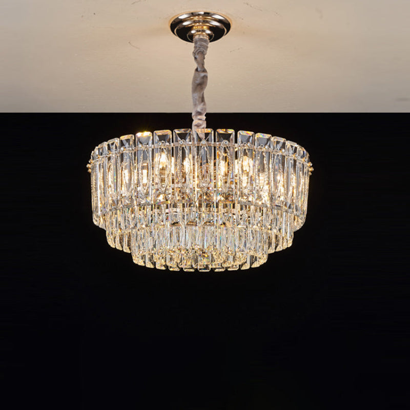 Modern Stepped Crystal Chandelier – Crystal detail 8
