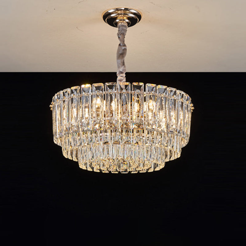 Modern Stepped Crystal Chandelier – Crystal detail 9
