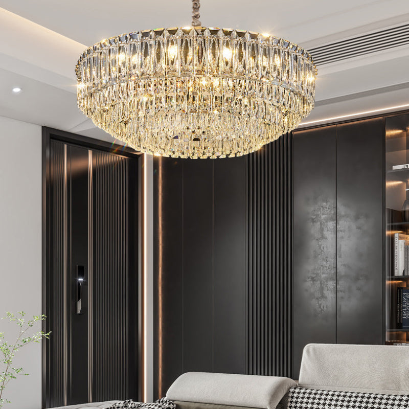 Modern Stepped Crystal Chandelier – Crystal detail 3