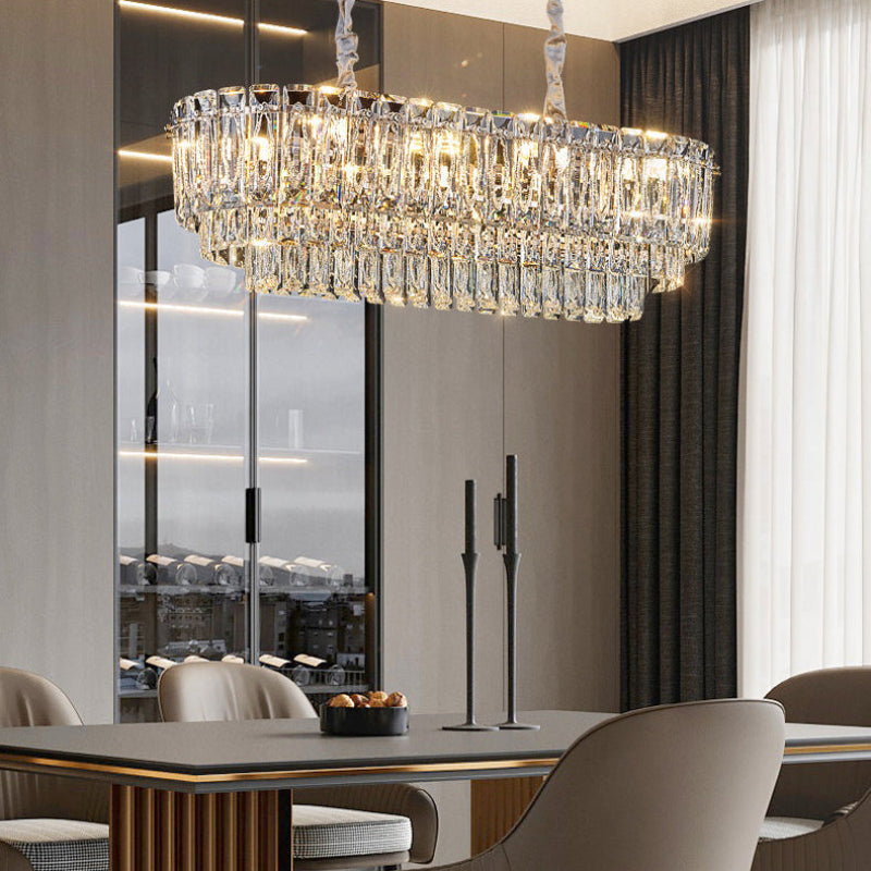 Modern Stepped Crystal Chandelier – Crystal detail 4
