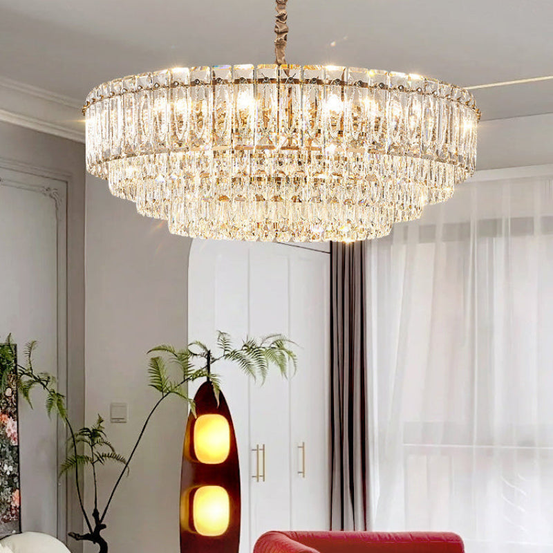 Modern Stepped Crystal Chandelier – Crystal detail 5