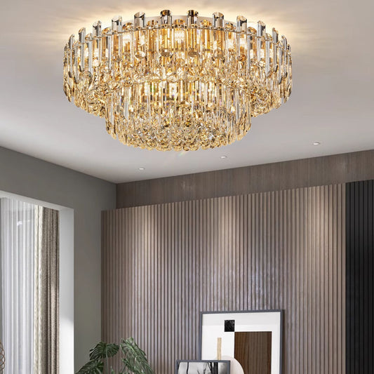Modern Crystal Flush Mount Ceiling Light