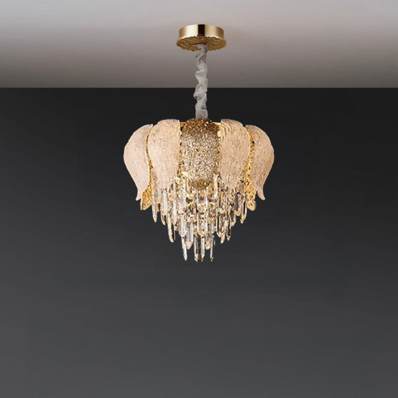Golden Leaf Crystal Chandelier – Crystal detail 8