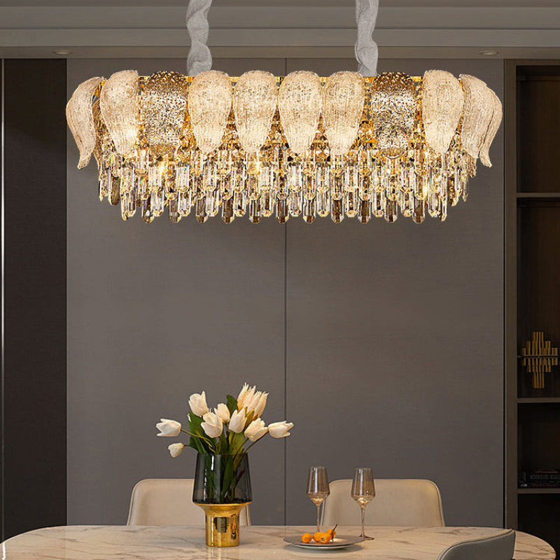 Golden Leaf Crystal Chandelier – Crystal detail 5