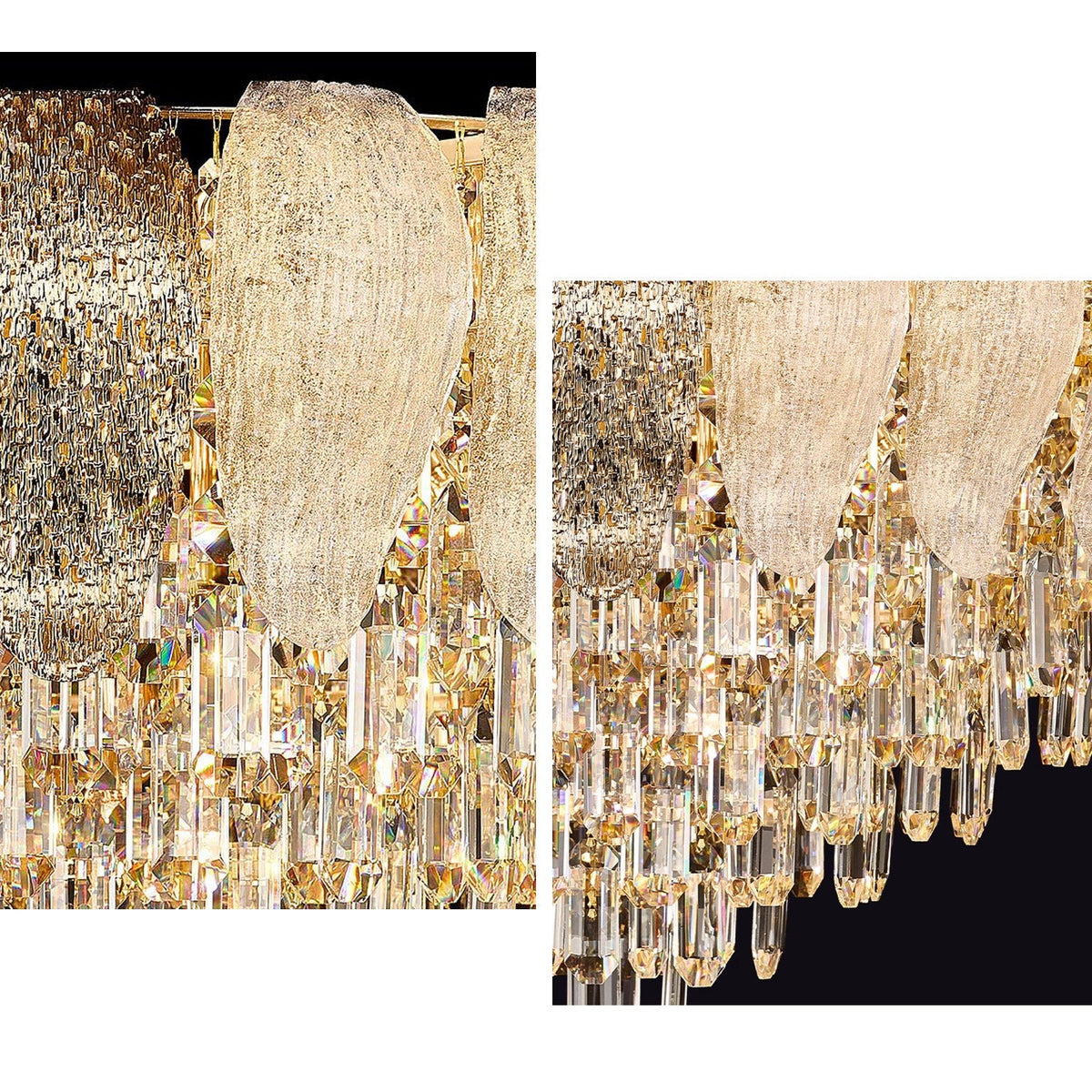 Golden Leaf Crystal Chandelier – Crystal detail 7