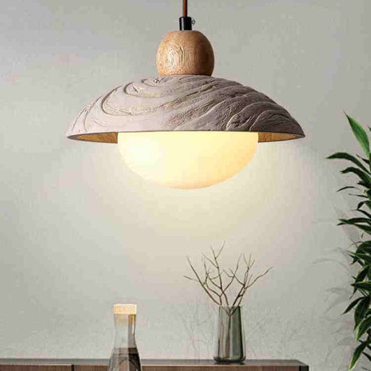 Wabi Sabi Style Dome Cement Pendant Light