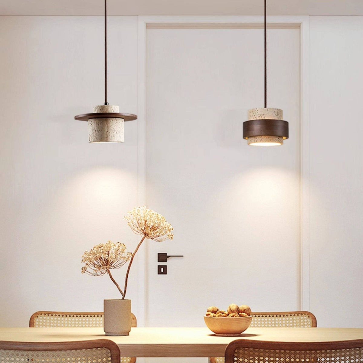 Multiple Combinations Travertine Pendant Light