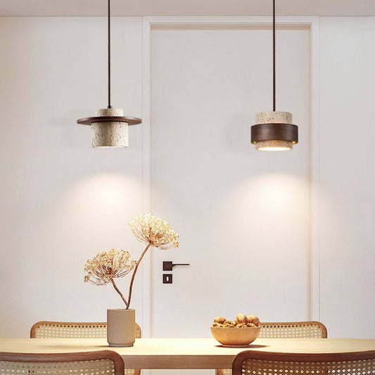 Multiple Combinations Travertine Pendant Light