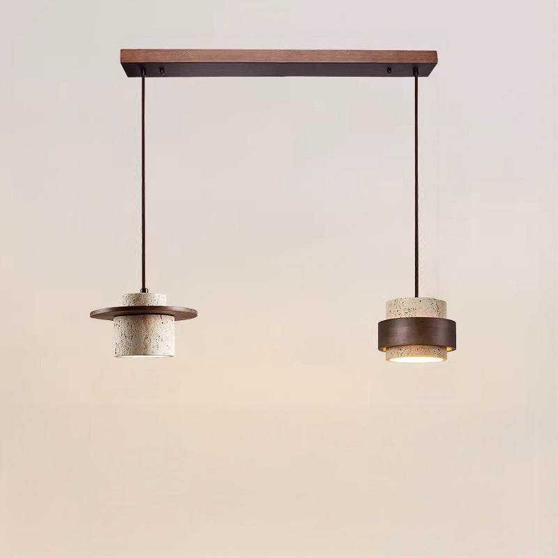 Multiple Combinations Travertine Pendant Light – Travertine detail 9