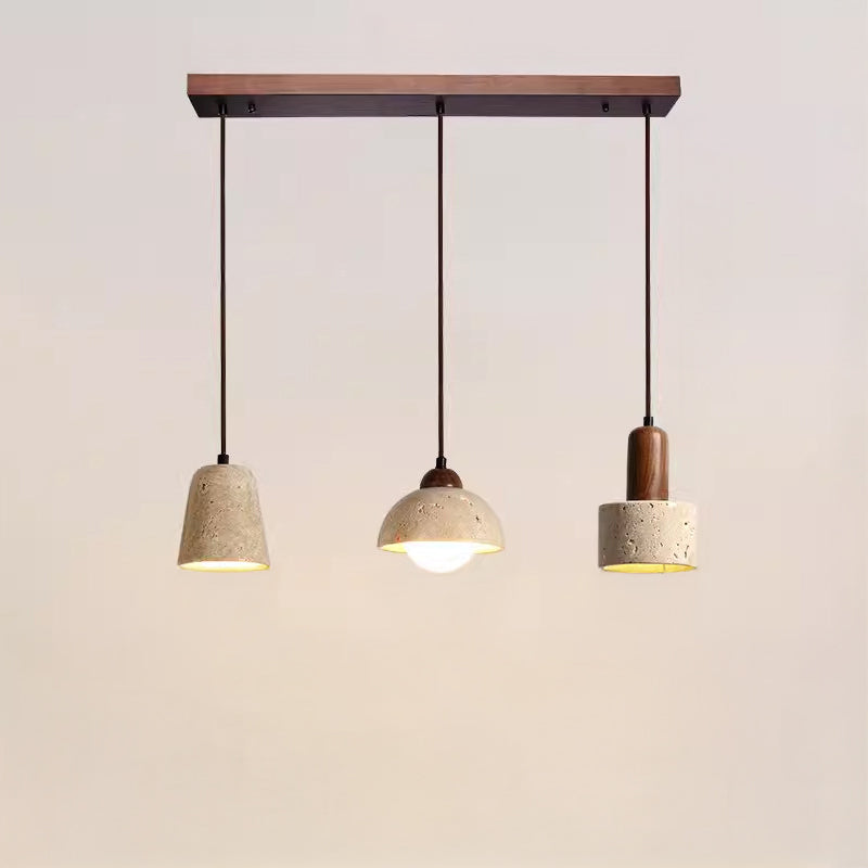Multiple Combinations Travertine Pendant Light – Travertine detail 10