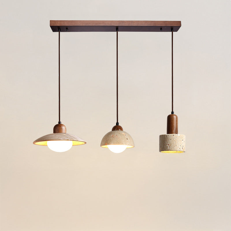 Multiple Combinations Travertine Pendant Light – Travertine detail 11