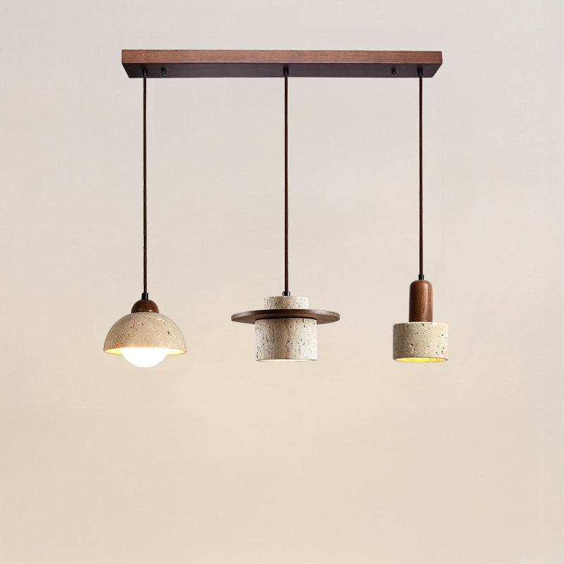 Multiple Combinations Travertine Pendant Light – Travertine detail 12