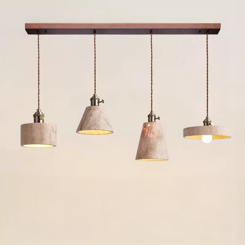 Multiple Combinations Travertine Pendant Light – Travertine detail 14
