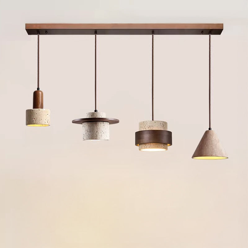 Multiple Combinations Travertine Pendant Light – Travertine detail 15