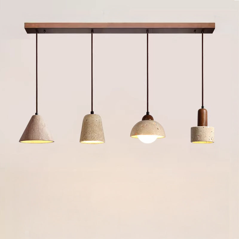 Multiple Combinations Travertine Pendant Light – Travertine detail 13