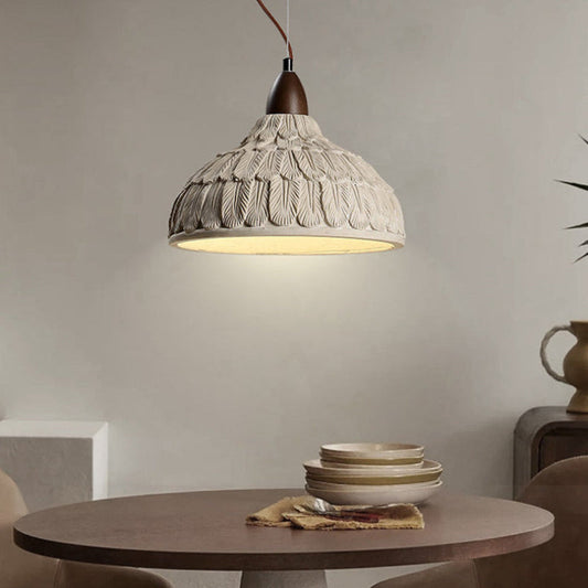 Art Engraving Dome Cement Pendant Light