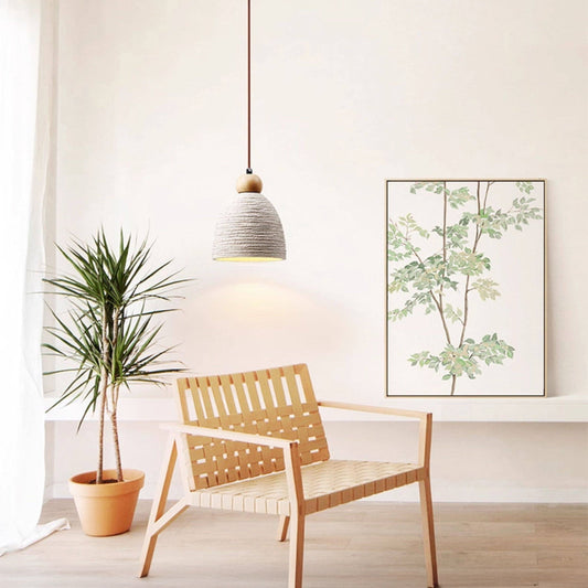 Modern Texture Cement Dome Pendant Light
