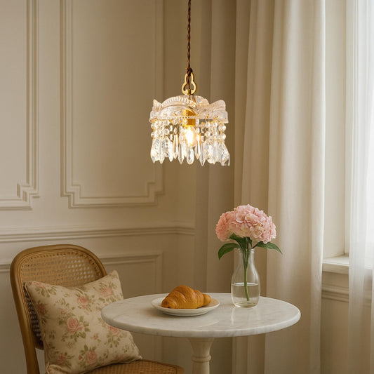 Vintage Crystal Fringe Pendant Light