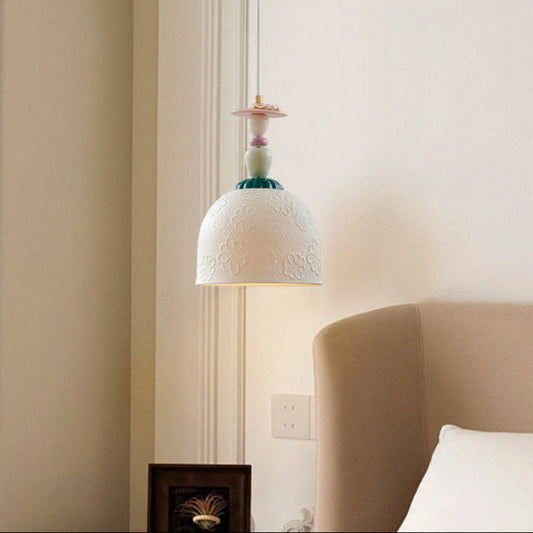 Modern Embossed Ceramic Pendant Light