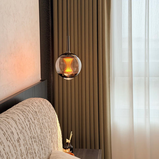 Modern Glass Globe Afterglow Pendant Light