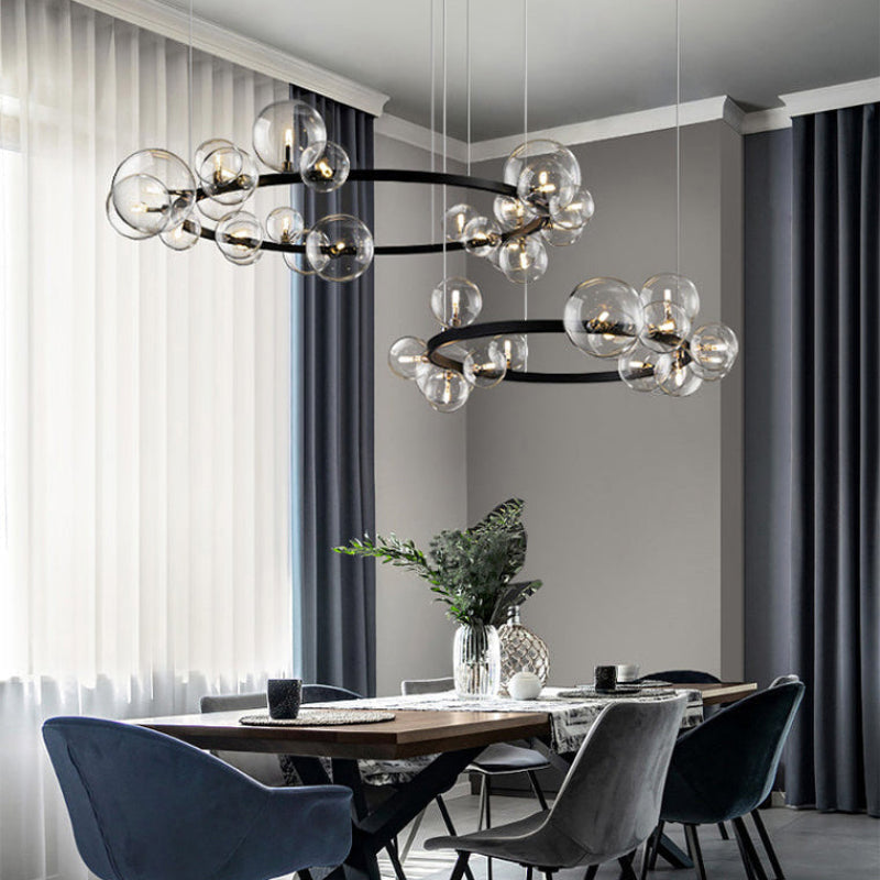 Circular Glass Bubble Chandelier – Glass detail 3