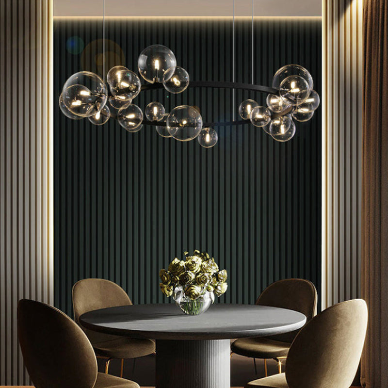 Circular Glass Bubble Chandelier – Glass detail 8