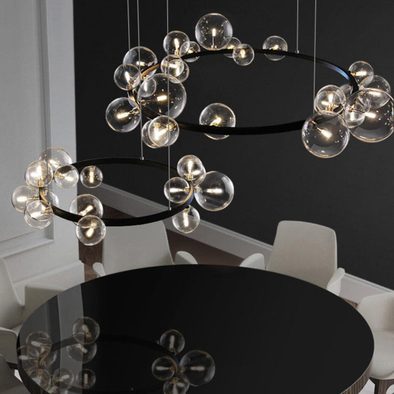 Circular Glass Bubble Chandelier – Glass detail 9