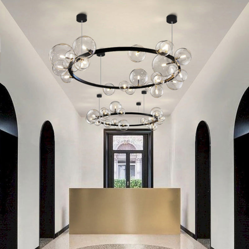 Circular Glass Bubble Chandelier – Glass detail 12