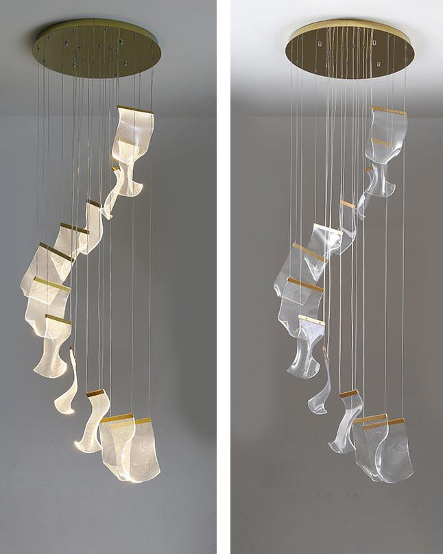 Creative Ribbon Acrylic Chandelier – Acrylic detail 21