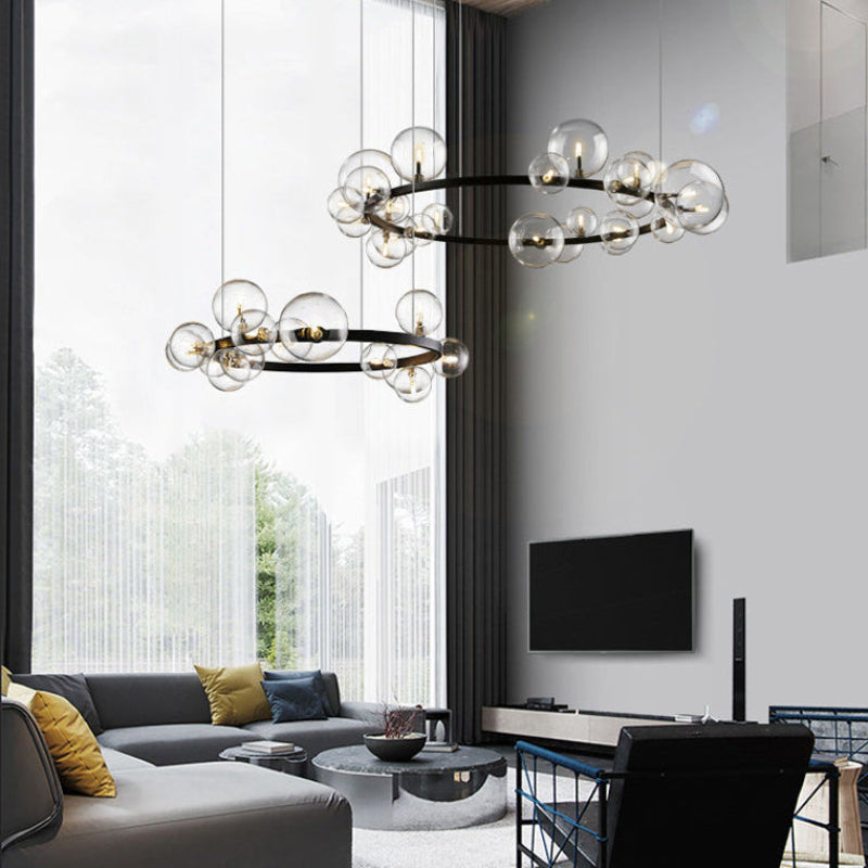Circular Glass Bubble Chandelier – Glass detail 17