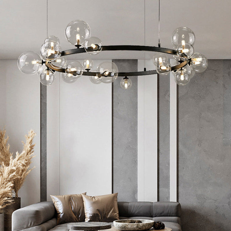 Circular Glass Bubble Chandelier