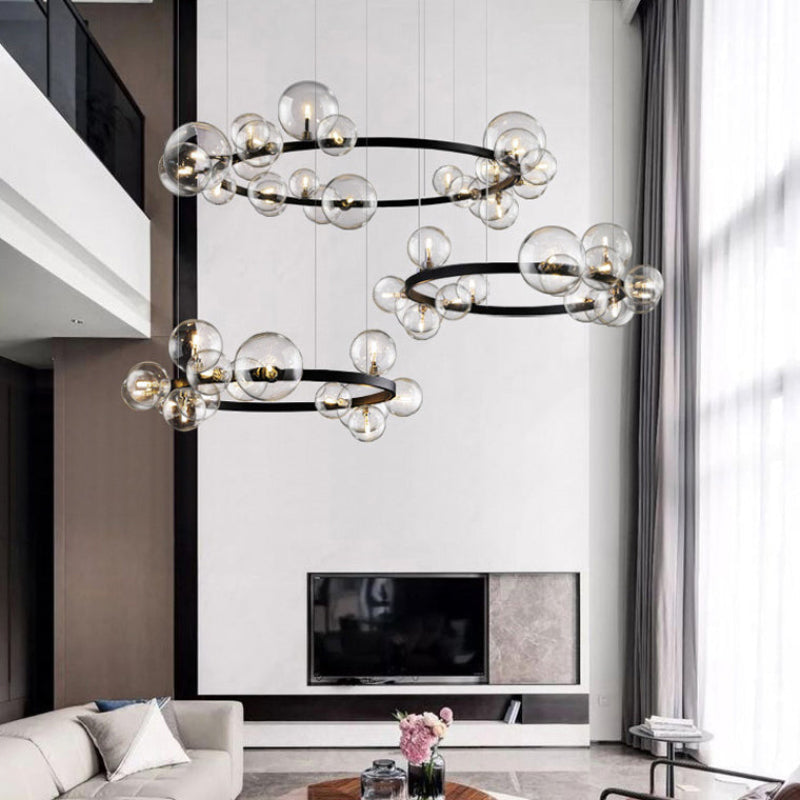 Circular Glass Bubble Chandelier – Glass detail 6
