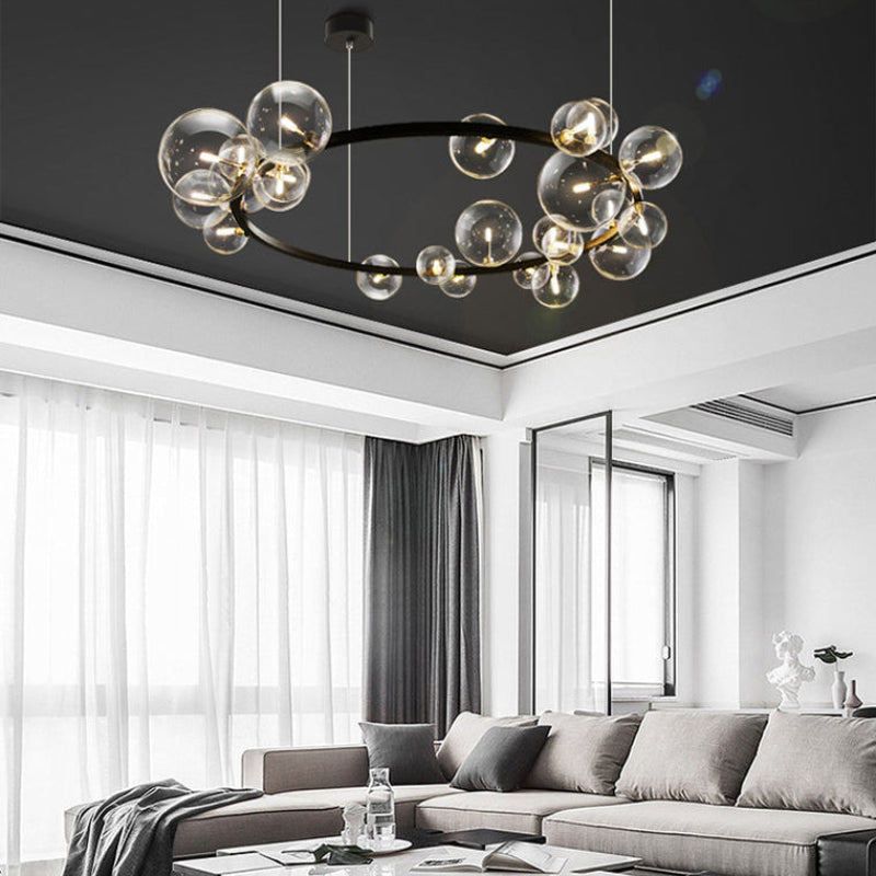 Circular Glass Bubble Chandelier – Glass detail 7