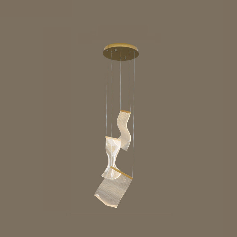Creative Ribbon Acrylic Chandelier – Acrylic detail 10