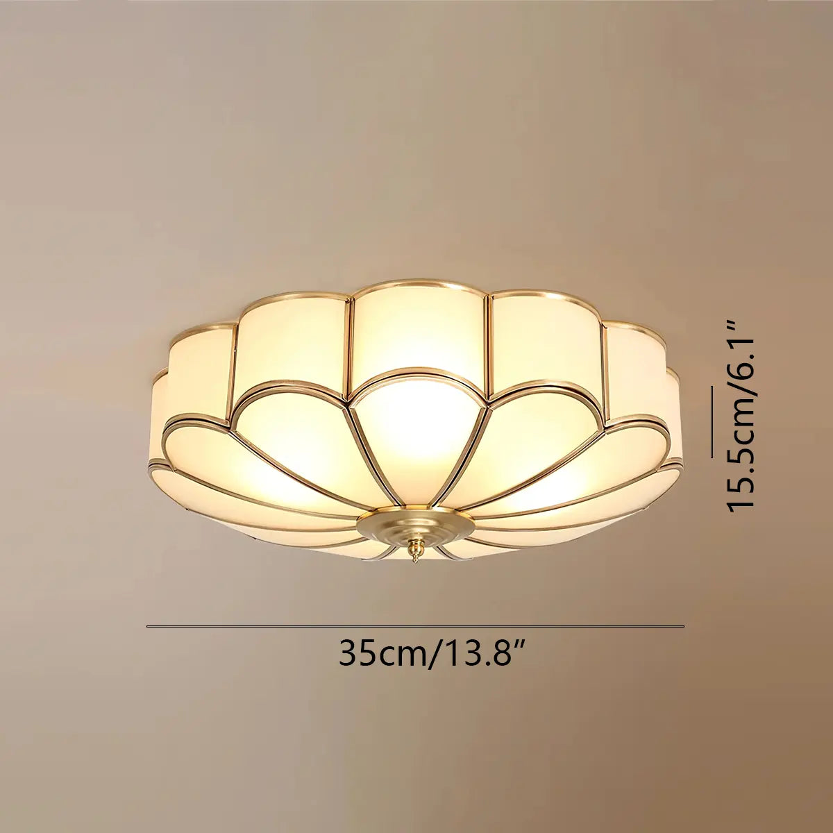 Flower Shape Glass Recessed Ceiling Light – Glass detail 4